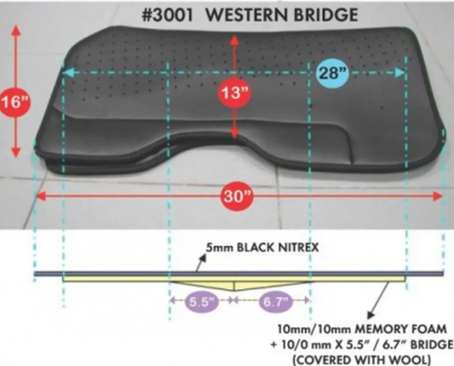 Amortisseur De Dos F.R.A Cavallo Western Bridge Tsp#3001