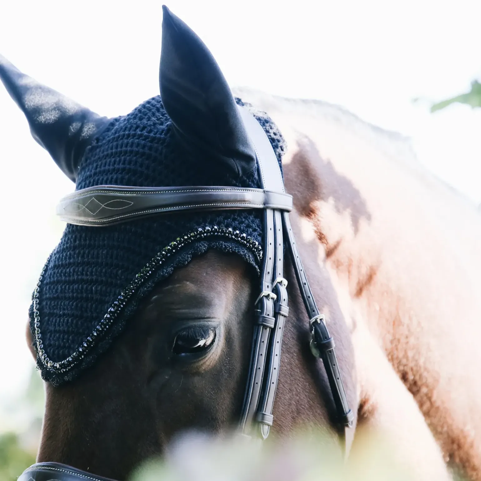 Bonnet Anti-Mouche Long Stone & Pearl Kentucky Horsewear