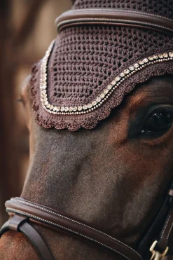 Bonnet Anti-Mouche Wellington Stone & Pearl Soundless Kentucky Horsewear