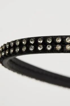 Filet En Cuir Avec Frontal Decore Cristal Horze