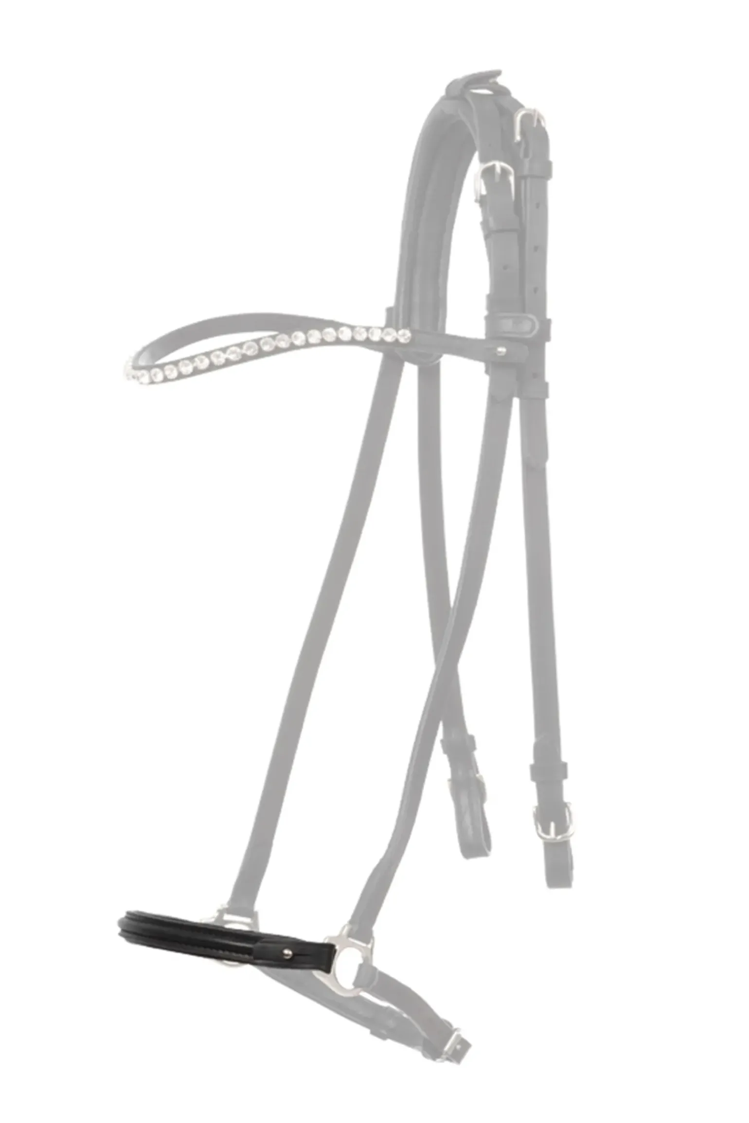 Kavalkade Svartur Dropped Noseband Piece For Kjartan Icelandic Bridle