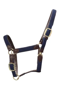 Licol En Cuir Et Nylon Tresse