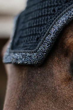 Masque Anti-Insectes Phonique Pas De Son Kentucky Horsewear Fly Veil Wellington Glitter Stone
