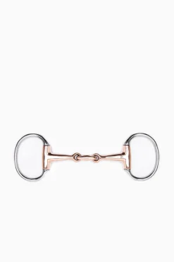 Mors De Filet A Olives Et Canon Double Brisure Et Cuivre Horze