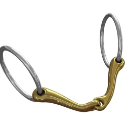 Mors De Filet Ns Bits Demi Anky, Simple Brisure, Canons Courbes, Epaisseur 14 Mm, Anneaux Chantilly 70 Mm