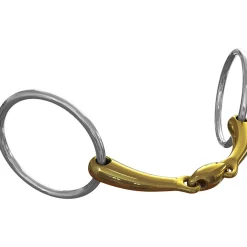Mors De Filet Ns Bits Team Up, Double Brisure, Articulation Ovale, Epaisseur 12 Mm, Anneaux Chantilly 70 Mm