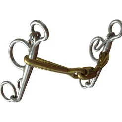 Mors Pelham Ns Bit Tranz, Double Brisure, Articulation Losange, Canons 10 Mm, Branche Inferieure 5 Cm, Poney
