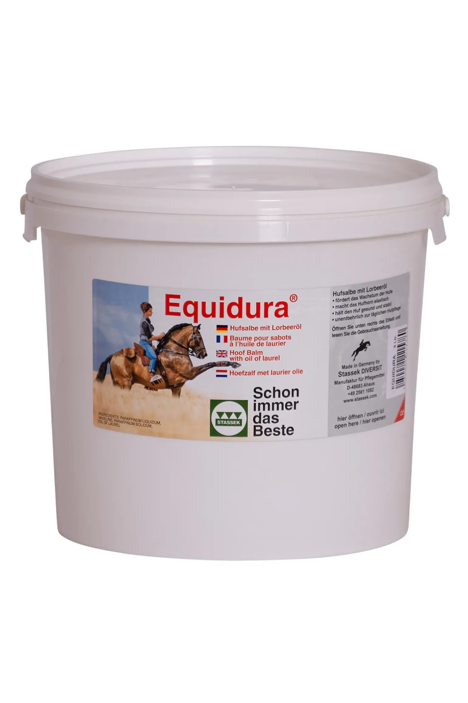 Pommade A Sabots Stassek Equidura Avec Huile De Laurier, 2,5 Litres