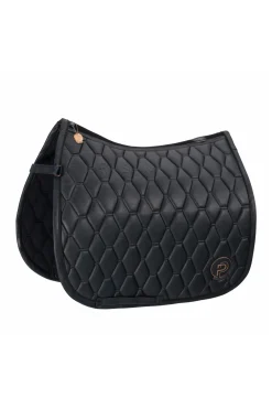 Tapis De Selle De Dressage Eskadron Platinum 23 En Similicuir Metallise