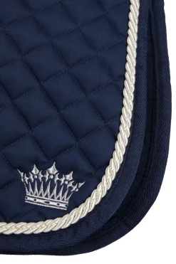 Tapis De Selle De Dressage A Cordelette Argentee