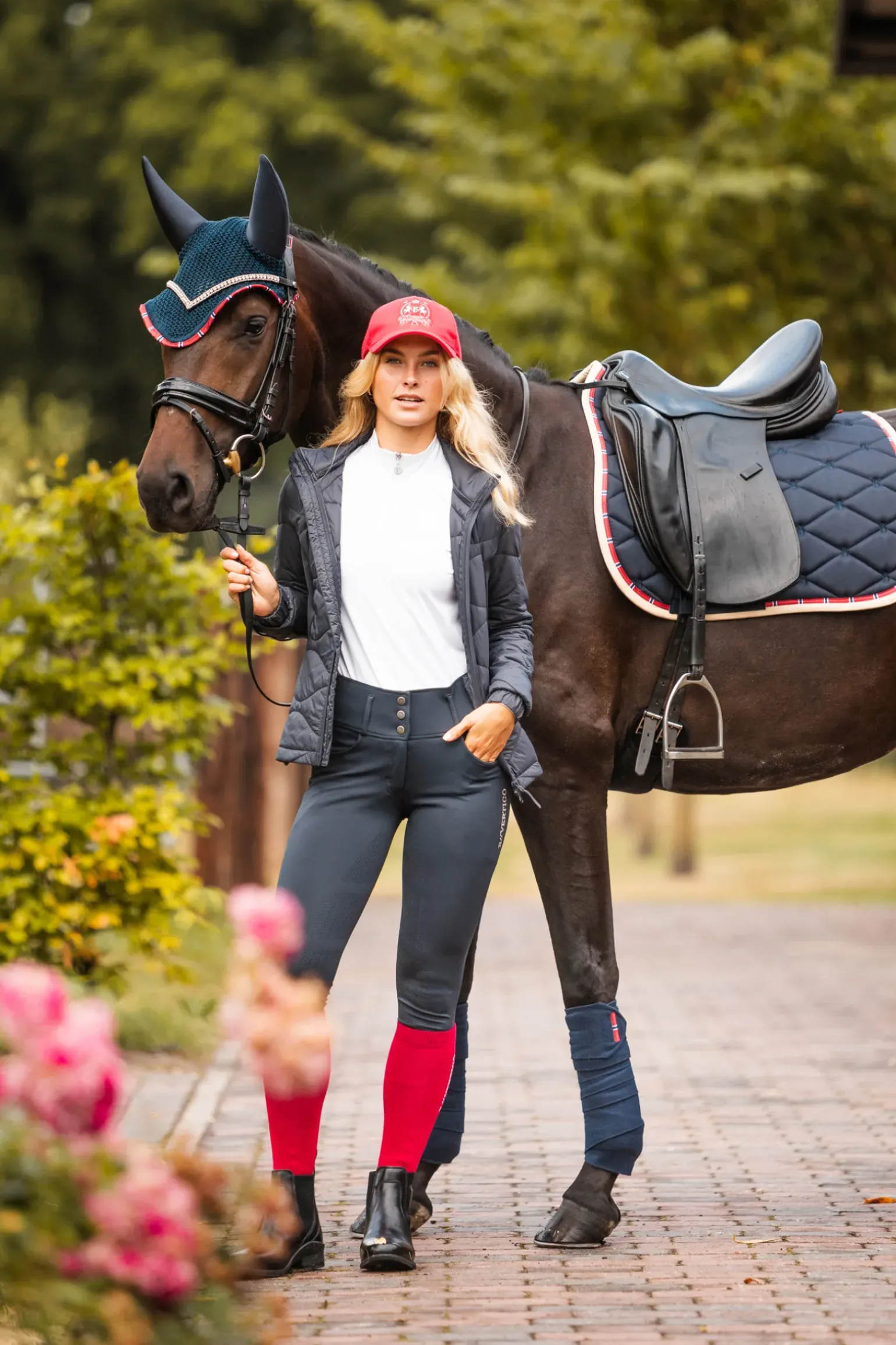 Tapis De Selle De Dressage B Vertigo Amory Avec Monogramme Brode