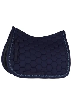 Tapis De Selle Mixte Horze Kaitlin Avec Passepoil Fleuri